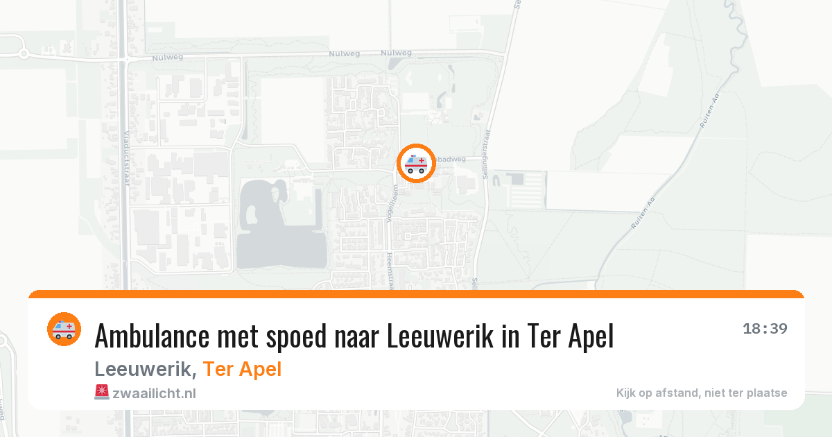 Ambulance met spoed naar Leeuwerik in Ter Apel — 10 mrt 2026
