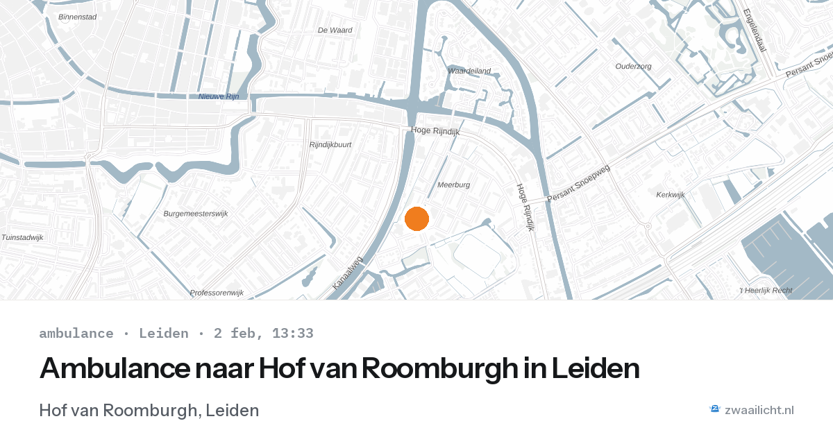 Ambulance naar Hof van Roomburgh in Leiden — 2 feb 2026