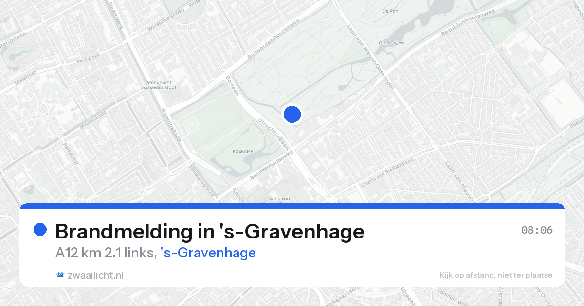 Brandmelding in 's-Gravenhage — 24 aug 2026