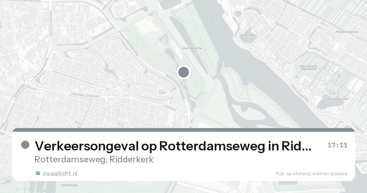 Verkeersongeval op Rotterdamseweg in Ridderkerk — 7 feb 2026