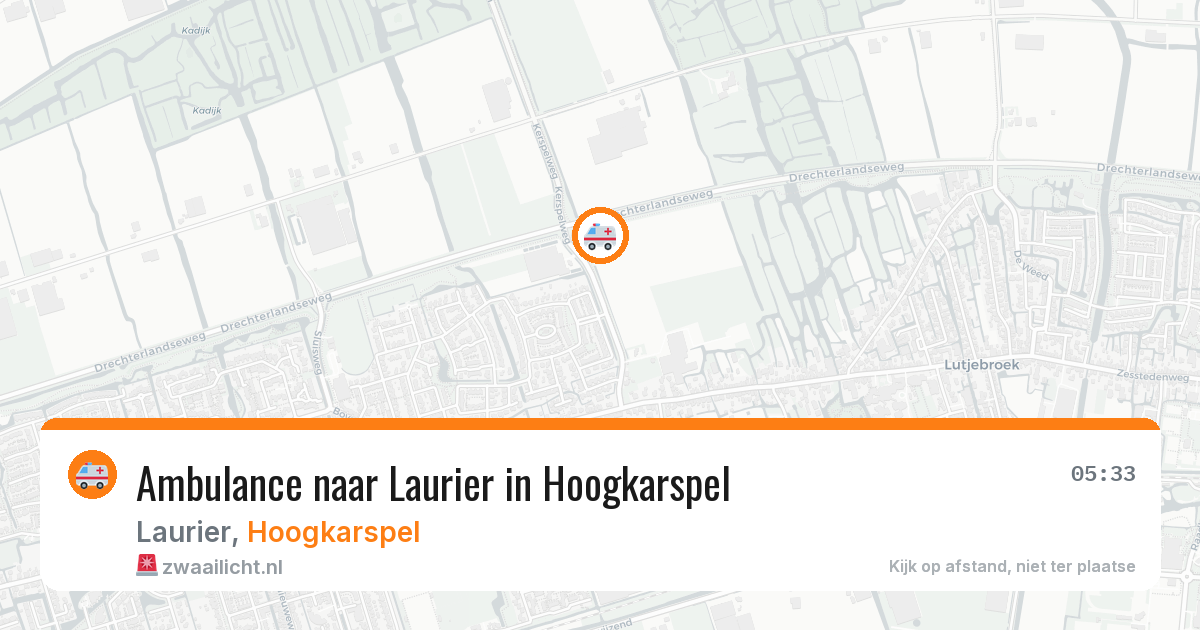 Ambulance naar Laurier in Hoogkarspel — 13 apr 2026