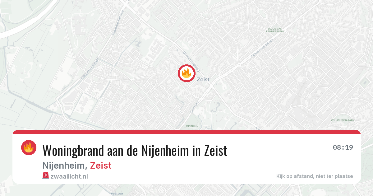 Woningbrand aan de Nijenheim in Zeist — 23 jan 2026