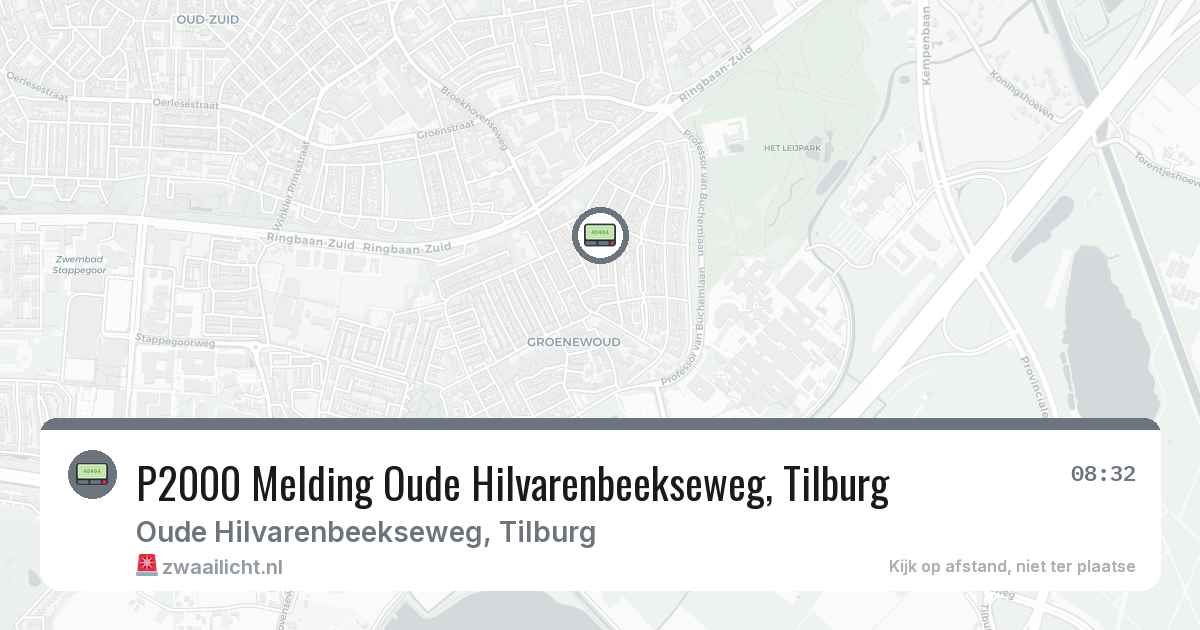 P2000 Melding Oude Hilvarenbeekseweg, Tilburg — 11 mrt 2026