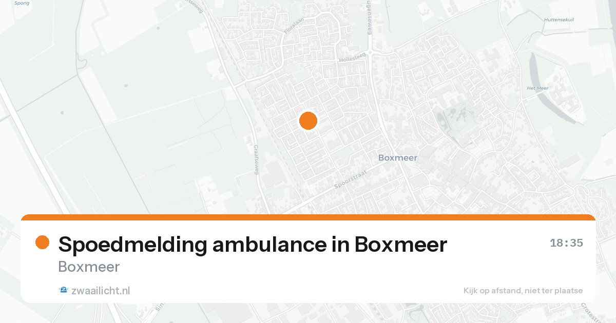 Spoedmelding ambulance in Boxmeer — 16 aug 2026