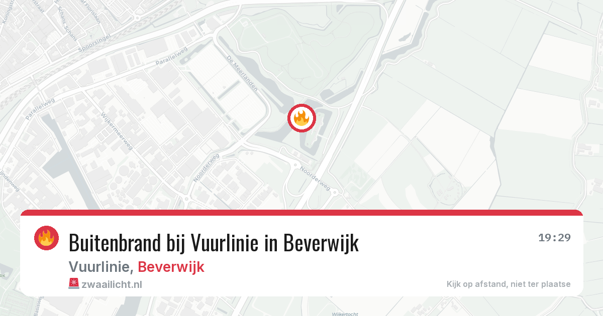 Buitenbrand bij Vuurlinie in Beverwijk — 9 jul 2026