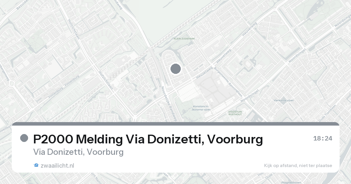 P2000 Melding Via Donizetti, Voorburg — 30 jan 2026