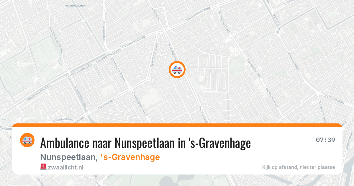 Ambulance naar Nunspeetlaan in 's-Gravenhage — 22 mei 2026