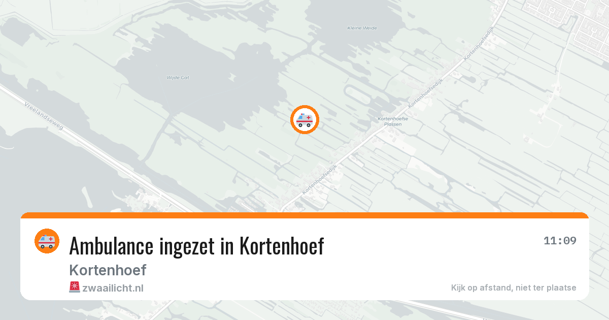 Ambulance ingezet in Kortenhoef — 14 aug 2026