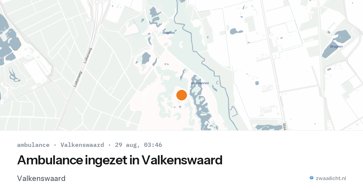 Ambulance ingezet in Valkenswaard — 29 aug 2026