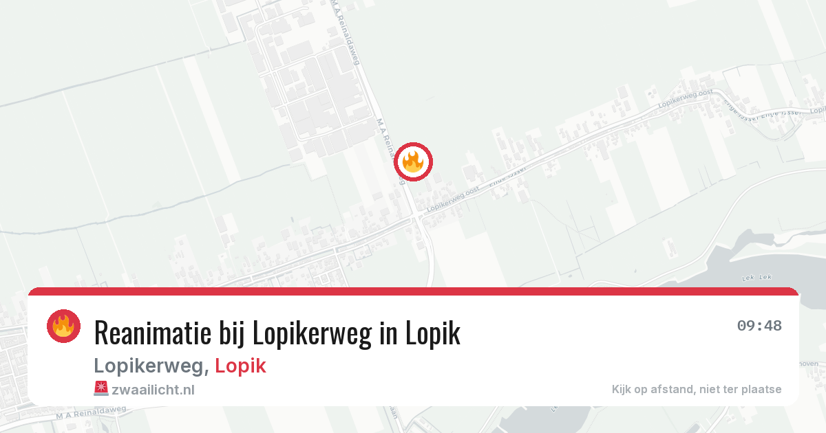 Reanimatie bij Lopikerweg in Lopik — 24 mei 2026