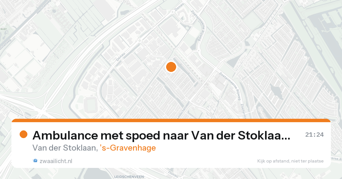 Ambulance met spoed naar Van der Stoklaan in 's-Gravenhage — 15 aug 2026