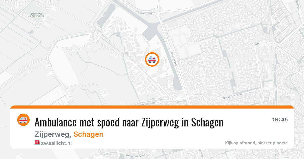 Ambulance met spoed naar Zijperweg in Schagen — 19 mei 2026