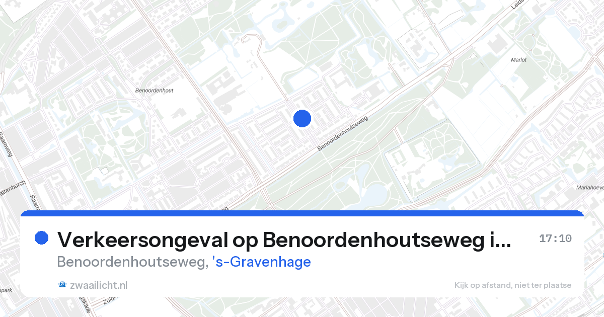Verkeersongeval op Benoordenhoutseweg in 's-Gravenhage — 27 aug 2026