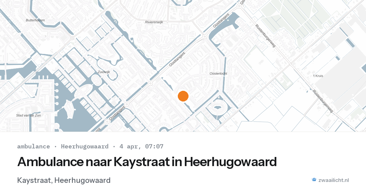 Ambulance naar Kaystraat in Heerhugowaard — 4 apr 2026