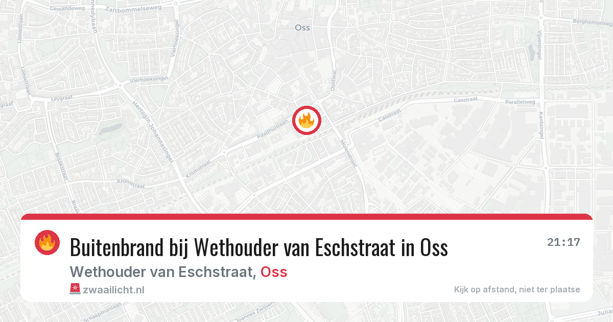 Buitenbrand bij Wethouder van Eschstraat in Oss — 5 jun 2026