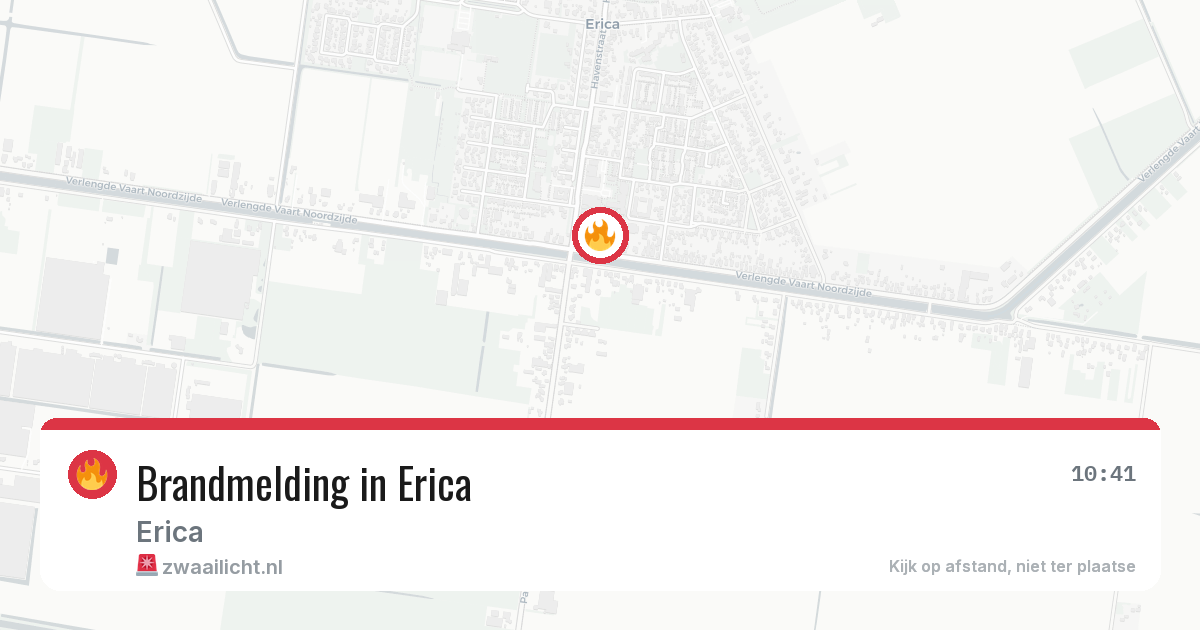 Brandmelding in Erica — 12 aug 2026