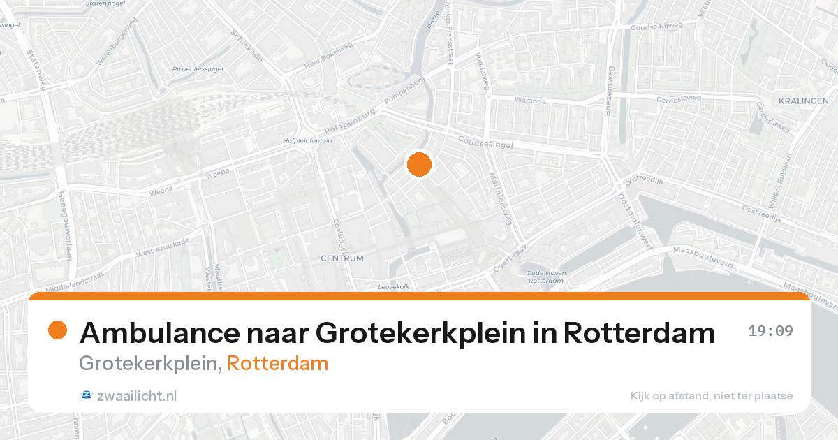 Ambulance naar Grotekerkplein in Rotterdam — 21 aug 2026