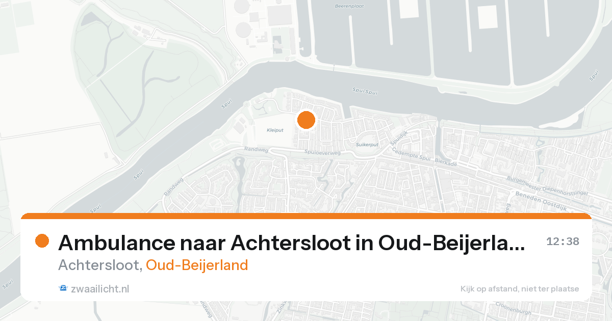 Ambulance naar Achtersloot in Oud-Beijerland — 15 aug 2026