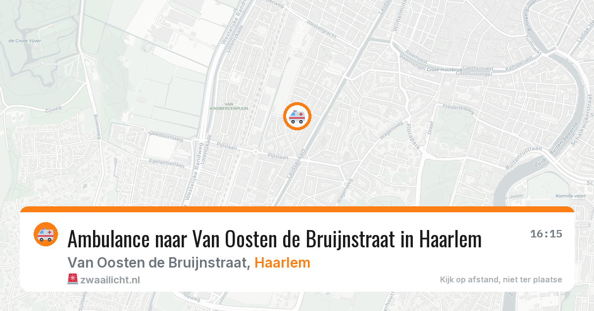 Ambulance naar Van Oosten de Bruijnstraat in Haarlem — 7 jun 2026