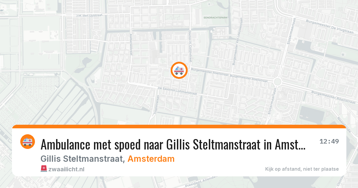 Ambulance met spoed naar Gillis Steltmanstraat in Amsterdam — 22 jun 2026