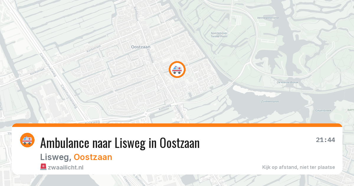 Ambulance naar Lisweg in Oostzaan — 21 apr 2026