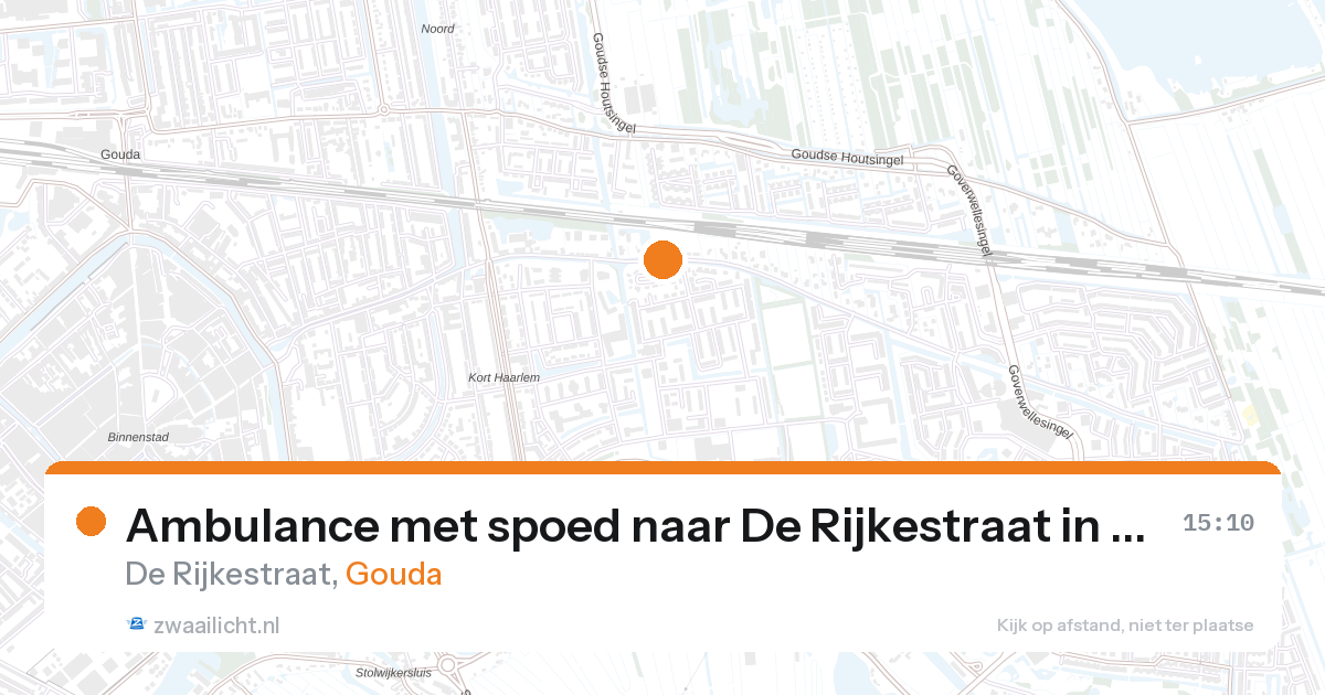 Ambulance met spoed naar De Rijkestraat in Gouda — 7 mei 2026