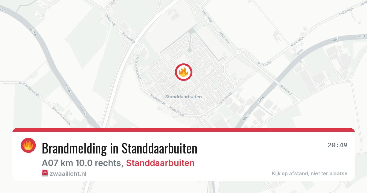 Brandmelding in Standdaarbuiten — 22 jun 2026