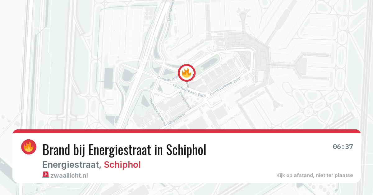 Brand bij Energiestraat in Schiphol — 12 apr 2026