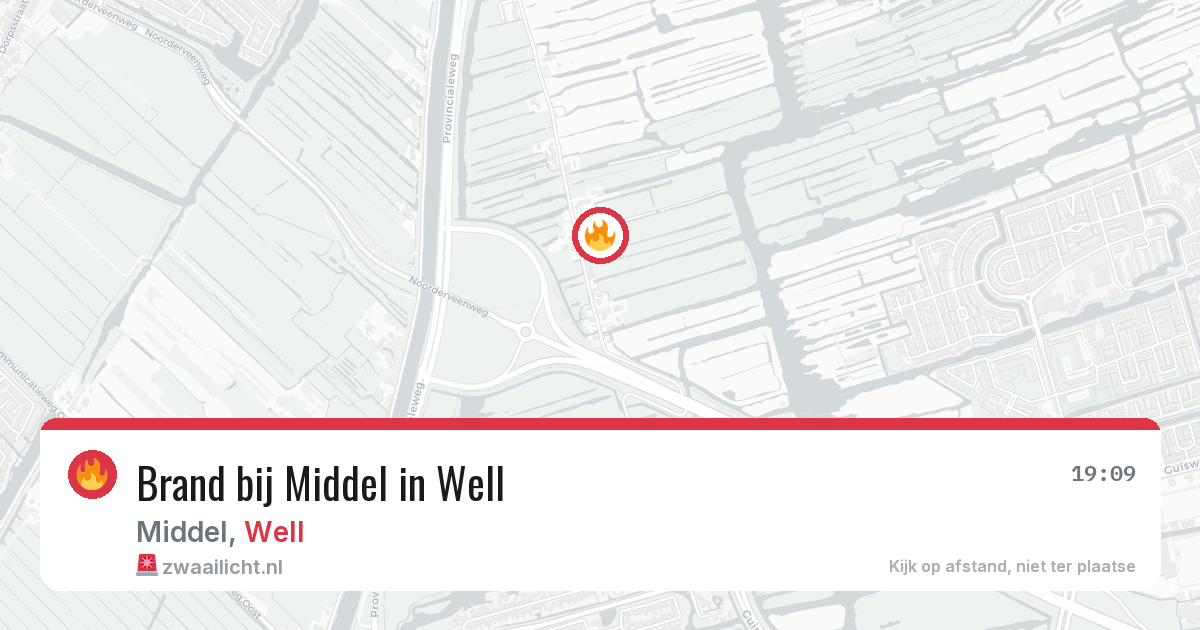 Brand bij Middel in Well — 26 mei 2026