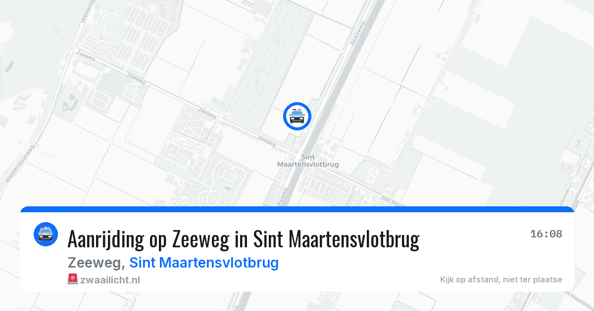 Aanrijding op Zeeweg in Sint Maartensvlotbrug — 21 jun 2026