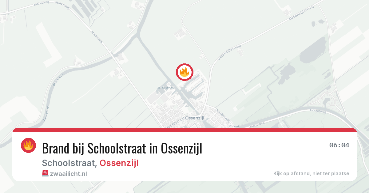 Brand bij Schoolstraat in Ossenzijl — 16 apr 2026
