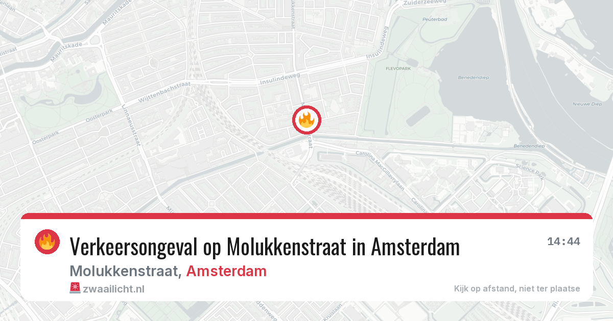 Verkeersongeval op Molukkenstraat in Amsterdam — 5 jul 2026