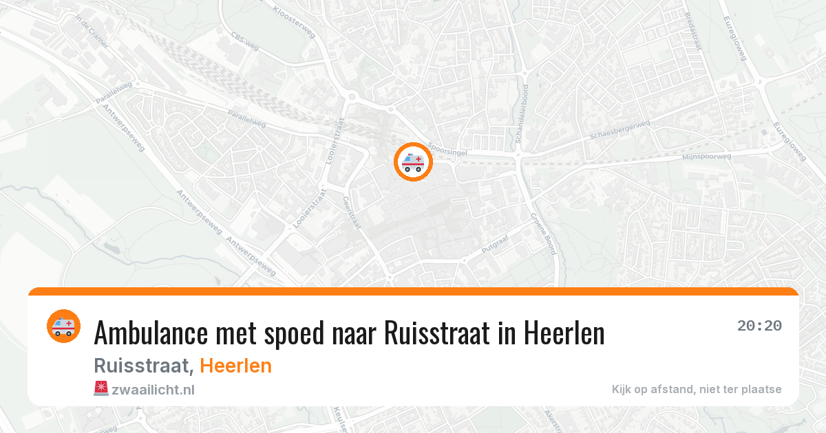Ambulance met spoed naar Ruisstraat in Heerlen — 6 mei 2026