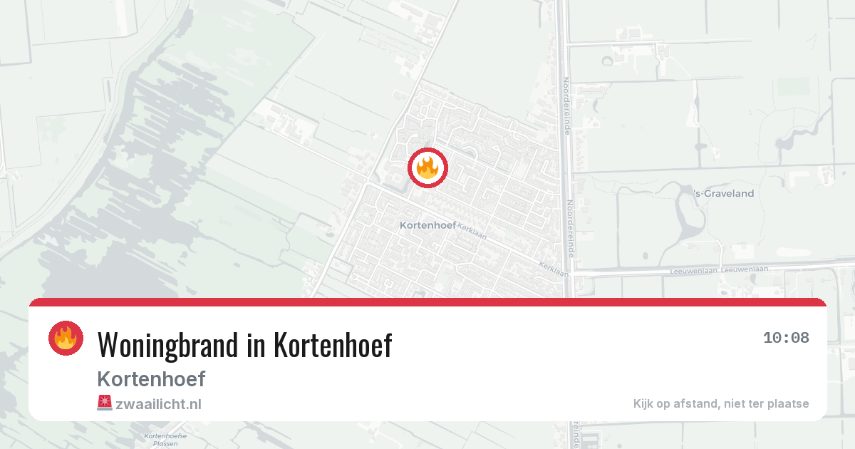 Woningbrand in Kortenhoef — 17 jun 2026