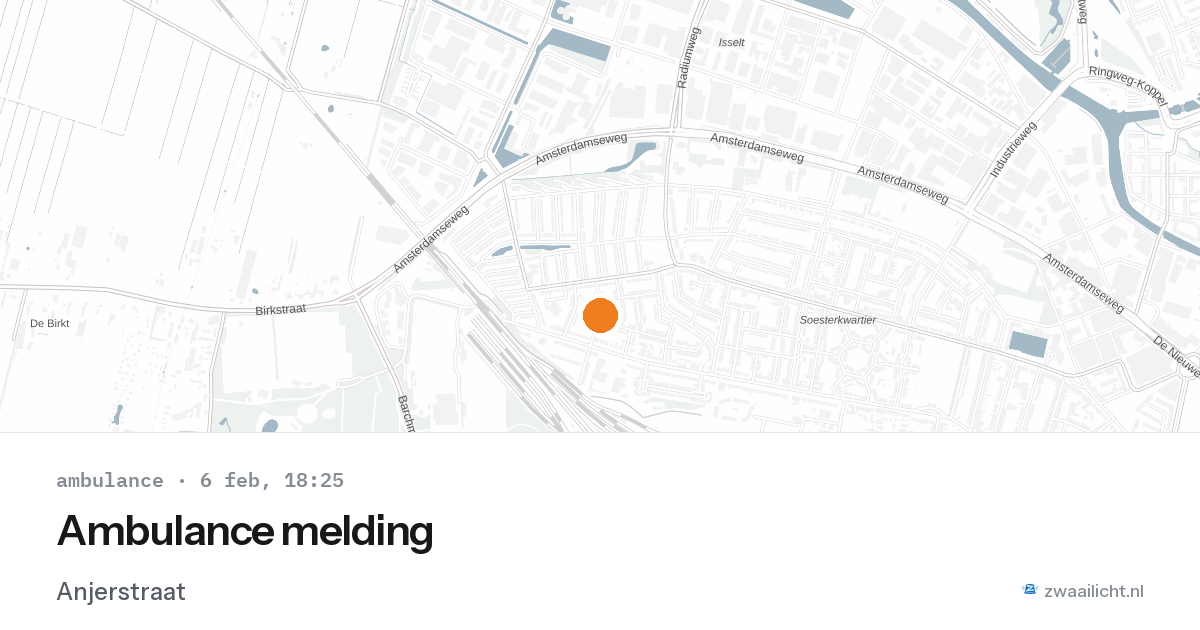 Ambulance melding — 6 feb 2026