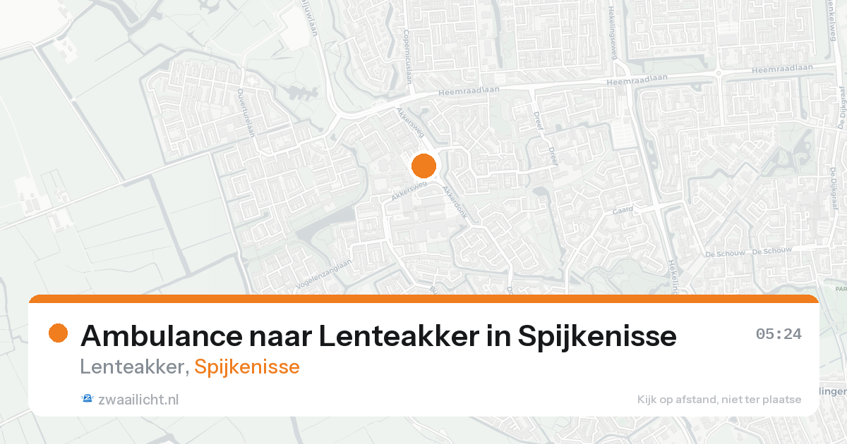 Ambulance naar Lenteakker in Spijkenisse — 15 aug 2026