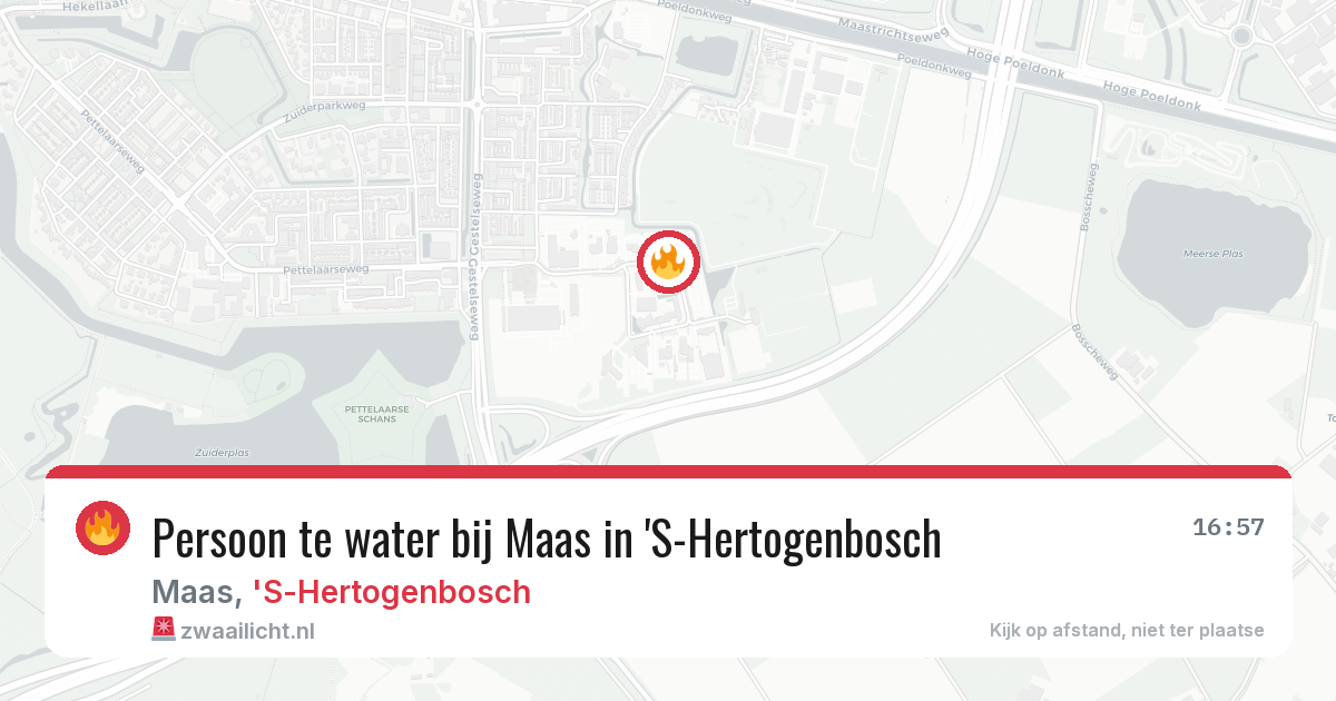 Persoon te water bij Maas in 'S-Hertogenbosch — 26 mei 2026