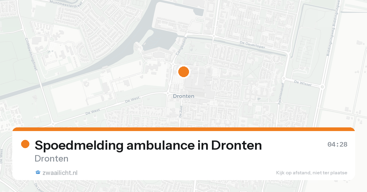 Spoedmelding ambulance in Dronten — 8 feb 2026