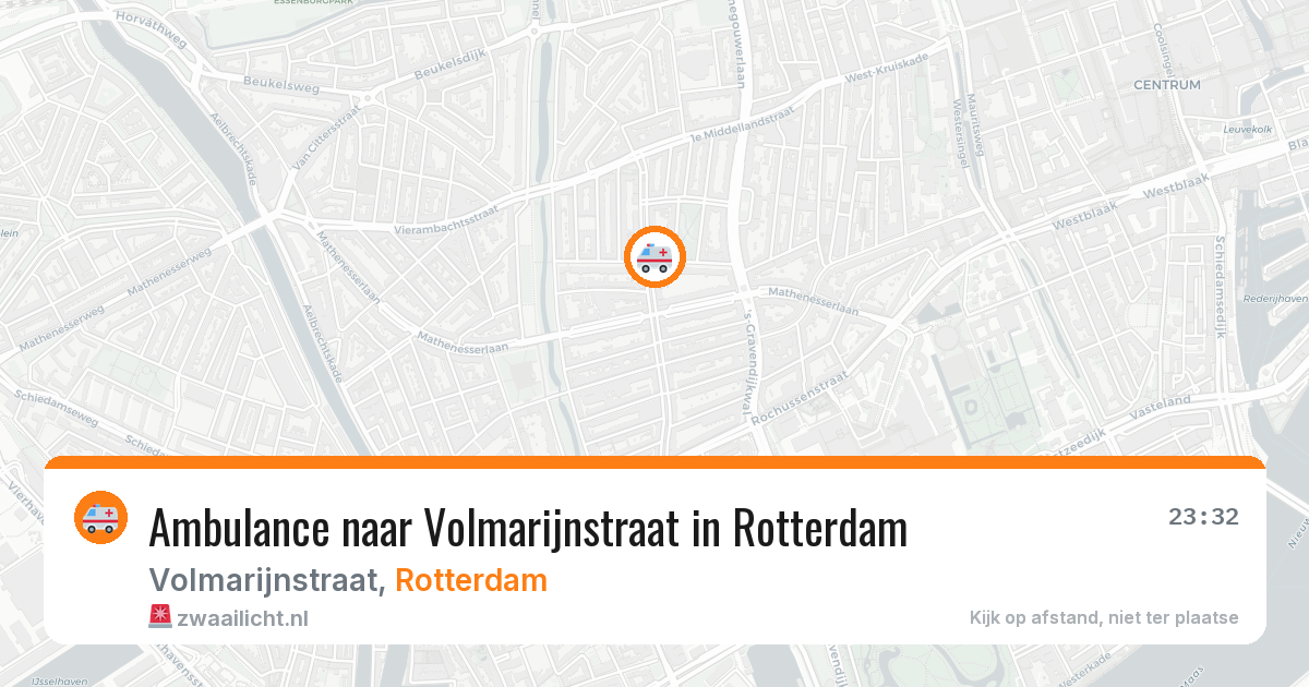 Ambulance naar Volmarijnstraat in Rotterdam — 11 aug 2026