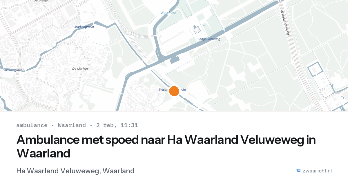 Ambulance met spoed naar Ha Waarland Veluweweg in Waarland — 2 feb 2026