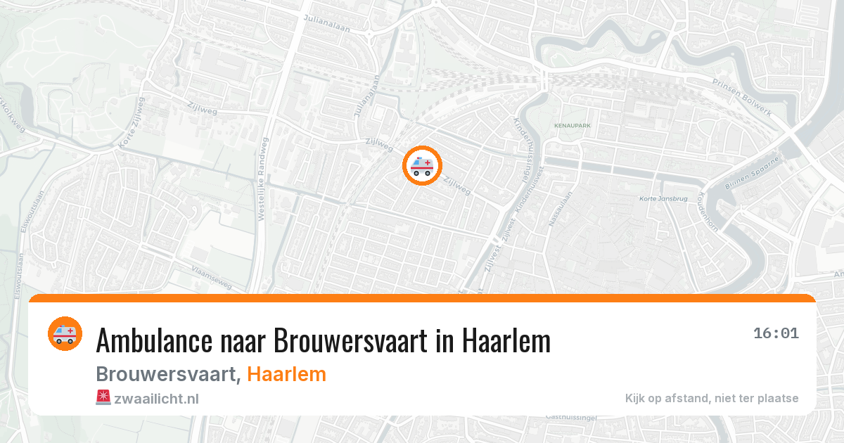 Ambulance naar Brouwersvaart in Haarlem — 7 aug 2026