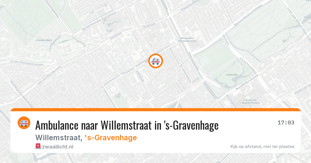 Ambulance naar Willemstraat in 's-Gravenhage — 8 feb 2026