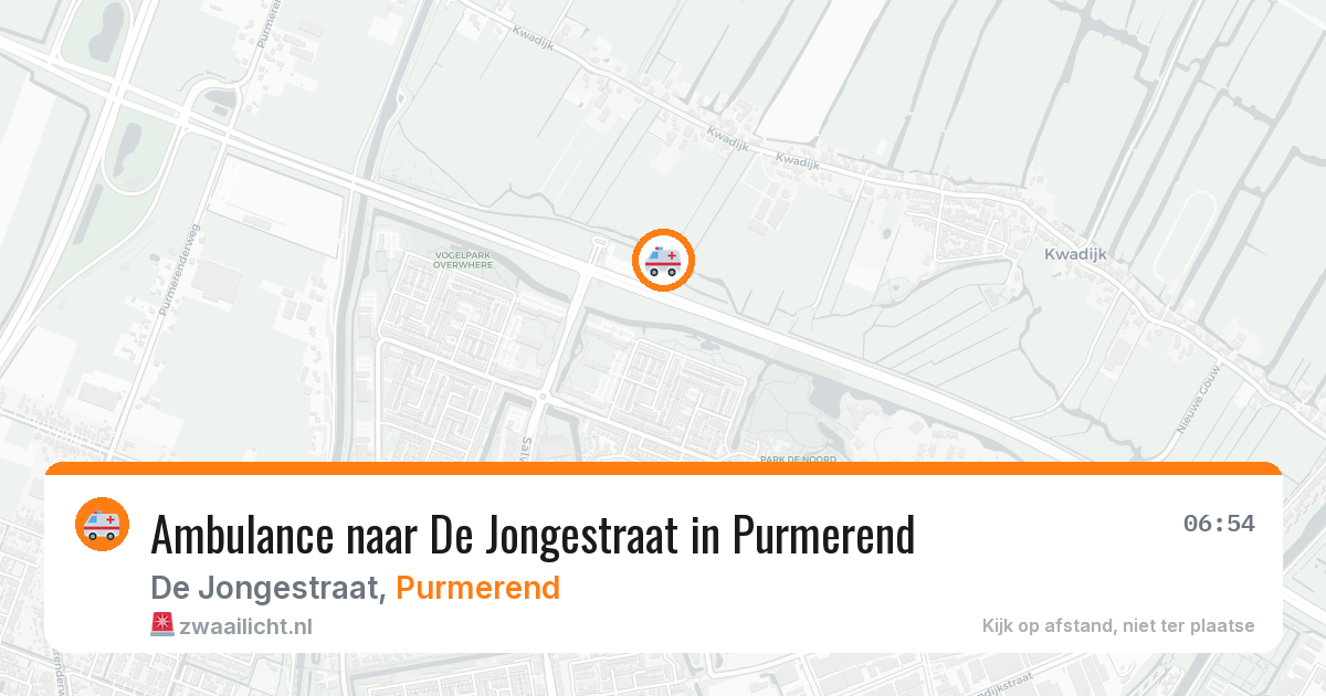 Ambulance naar De Jongestraat in Purmerend — 1 aug 2026