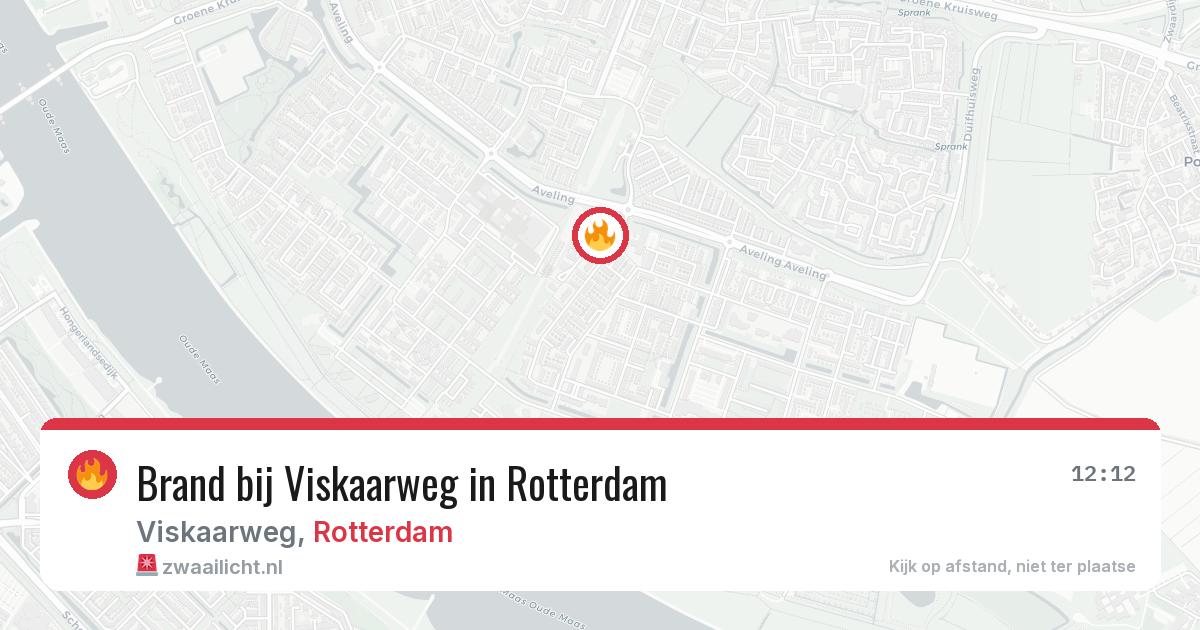 Brand bij Viskaarweg in Rotterdam — 12 aug 2026
