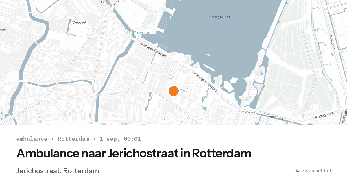 Ambulance naar Jerichostraat in Rotterdam — 31 aug 2026