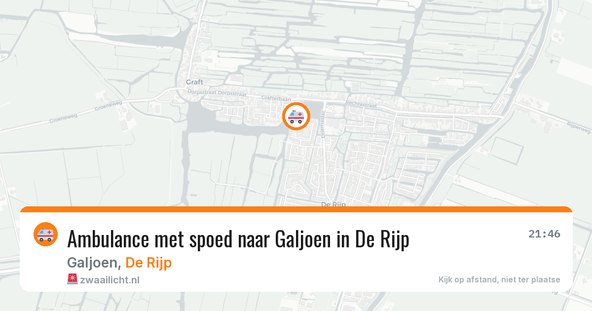 Ambulance met spoed naar Galjoen in De Rijp — 1 mei 2026