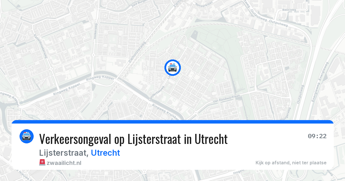 Verkeersongeval op Lijsterstraat in Utrecht — 6 feb 2026