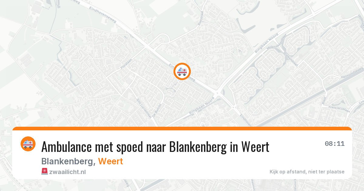 Ambulance met spoed naar Blankenberg in Weert — 13 apr 2026