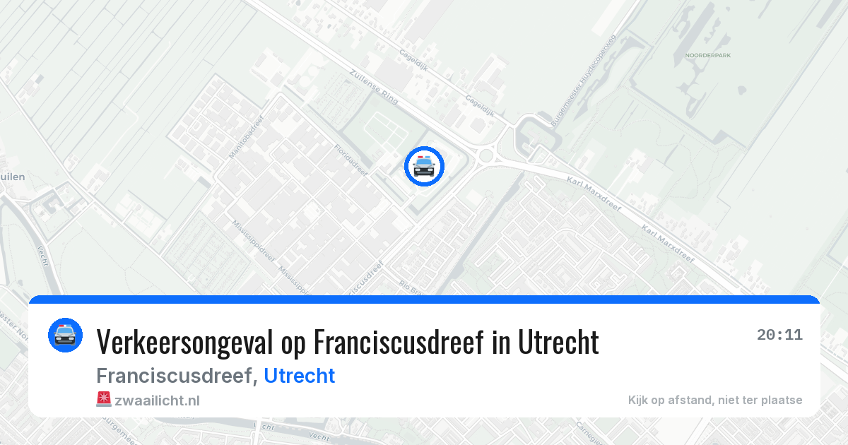 Verkeersongeval op Franciscusdreef in Utrecht — 23 mrt 2026