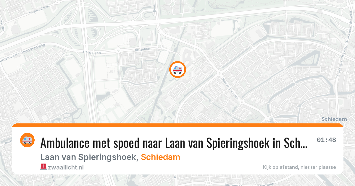 Ambulance met spoed naar Laan van Spieringshoek in Schiedam — 30 jun 2026